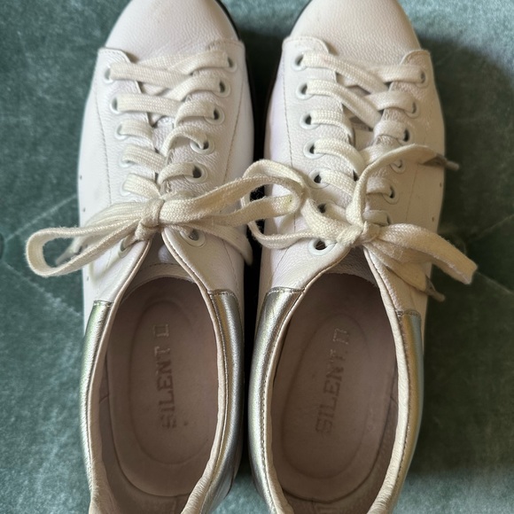 White Silent D Platform sneakers size 10 - Picture 5 of 6